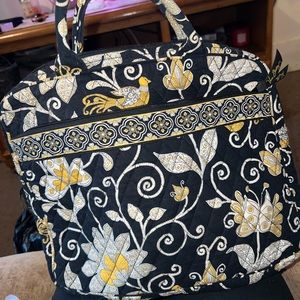 Vera Bradley black and yellow laptop bag
